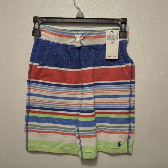 NWT Polo Ralph Lauren Boys Striped Mesh Pull On Shorts Sz Small - Picture 1 of 5